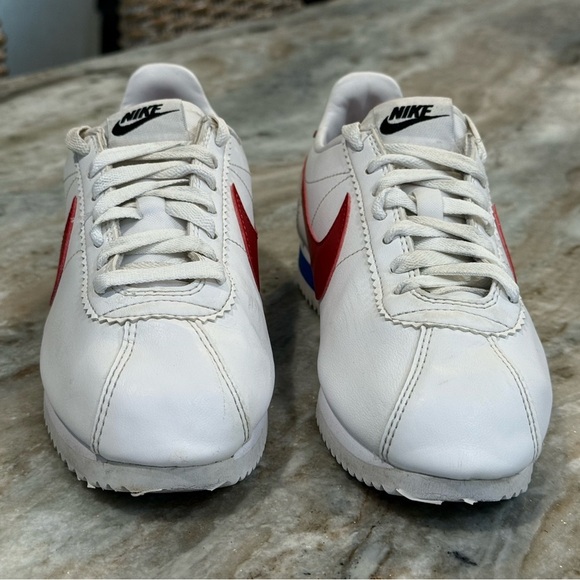 Women’s NIKE Cortez Classic leather red white & blue sneakers- Size 6 - Picture 8 of 11